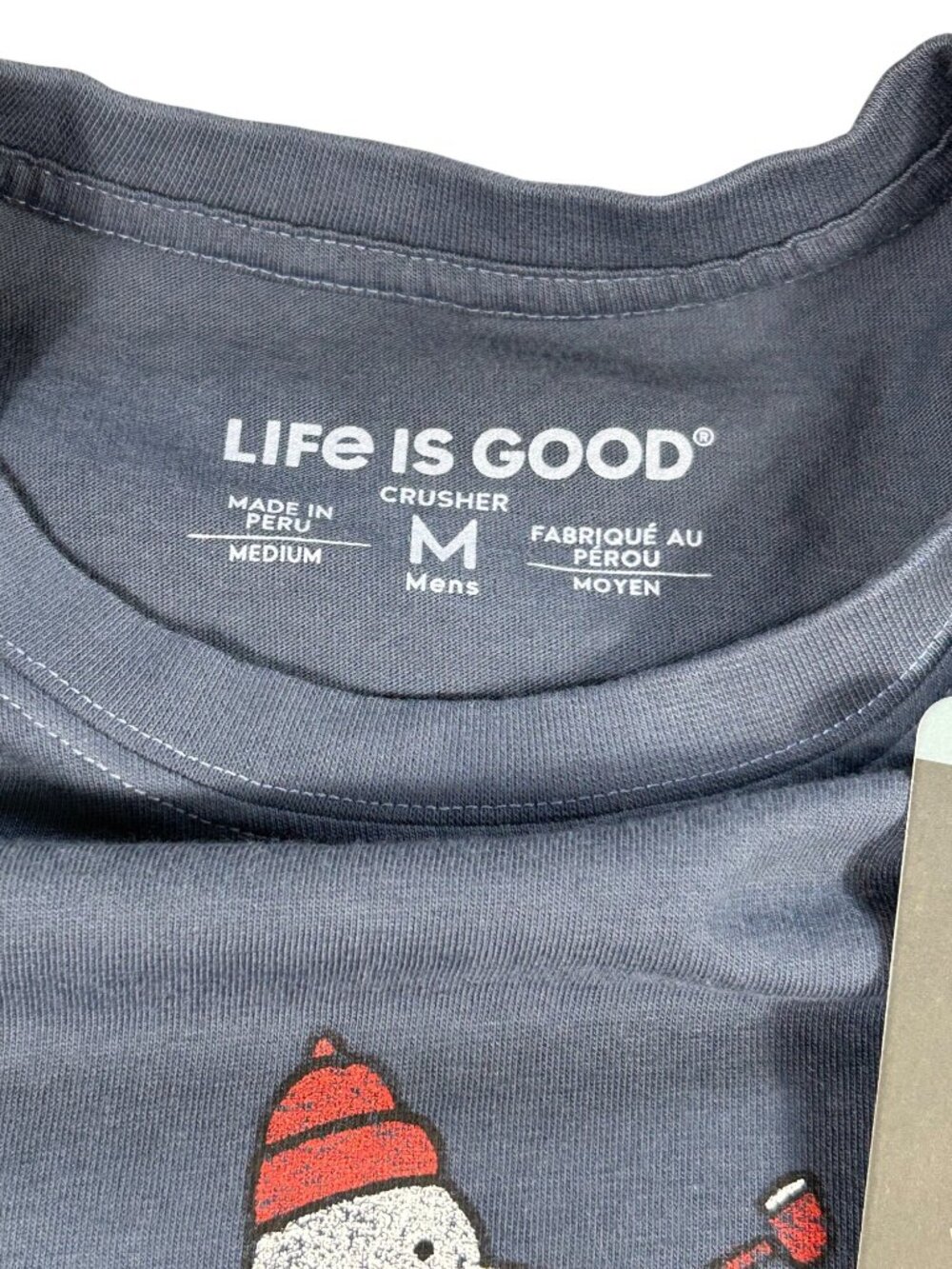 NEW Life Is Good Crusher Tee Keep It Salty Sz M Seagull Blue Short Sleeve Shirt - Picture 3 of 9